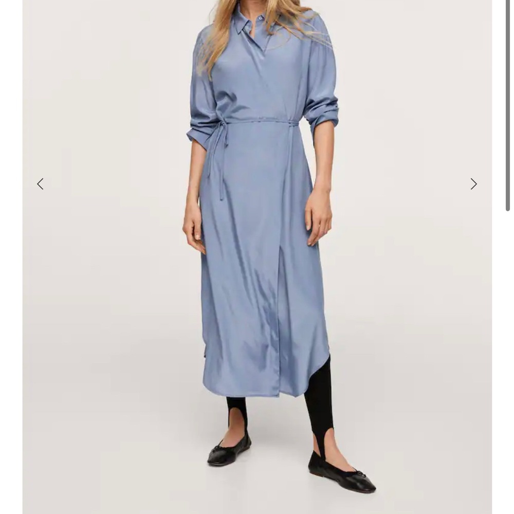 Mango wrapped Satin Dress